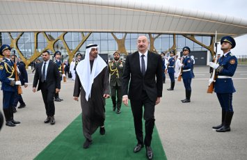Birləşmiş Ərəb Əmirliklərinin Prezidentinin Azərbaycana rəsmi səfəri başa çatıb - FOTO