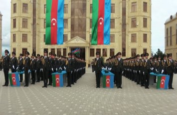 DİN-in Hərbi İnstitutunda andiçmə mərasimi keçirilib - VİDEO