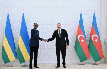 Ruanda Prezidentinin rəsmi qarşılanma mərasimi olub - FOTO