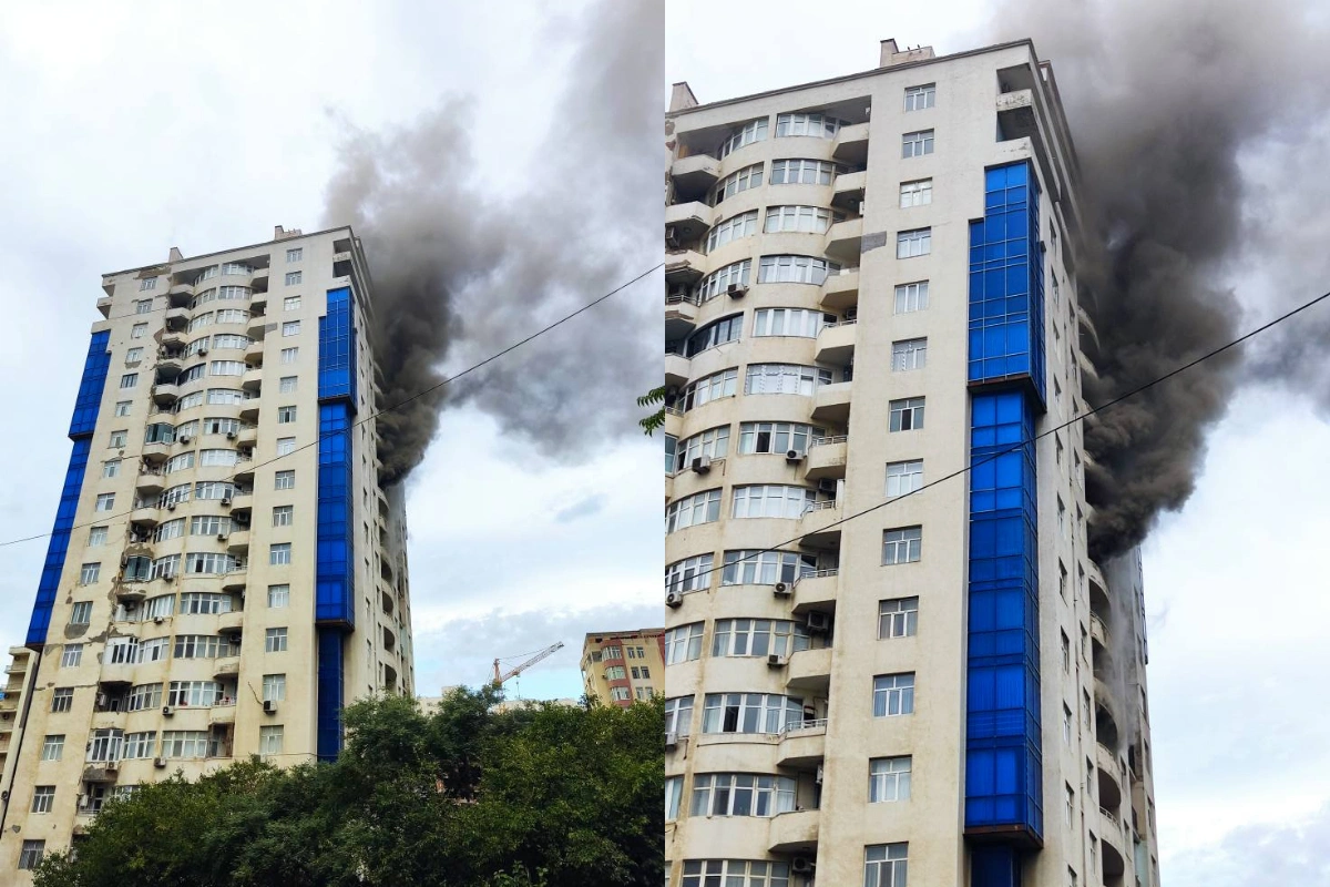 Четыре человека отравились дымом во время пожара в Баку: названа предварительная причина инцидента-ОБНОВЛЕНО-ВИДЕО-ФОТО