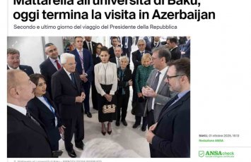 İtaliya mətbuatı Sercio Mattarellanın Azərbaycana səfərini diqqətdə saxlayıb - FOTO