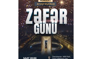 Bulvarda Zəfər konserti və atəşfəşanlıq olacaq