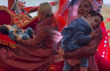 Nazilə Səfərli nəvəsi ilə... - VİDEO