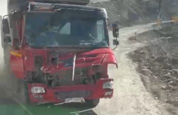 Kəlbəcərdə yol qəzası baş verib - Yük maşınları qəza törədib - FOTO - VİDEO