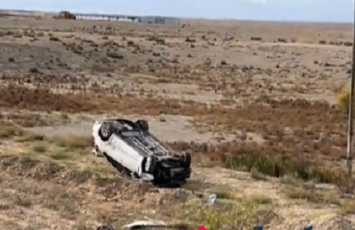 Naxçıvanda maşın yoldan çıxaraq aşdı - VİDEO