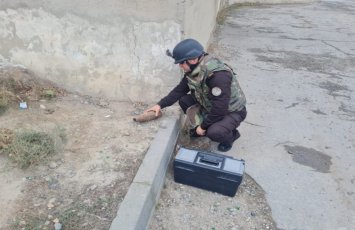 Sumqayıtda top mərmisi tapıldı - VİDEO