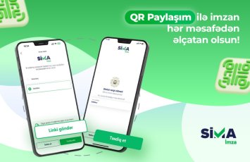 “SİMA İmza”nın yeni QR paylaşım funksiyası istifadəyə verildi