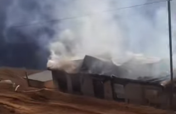 Lerikdə məktəb yanır - VİDEO