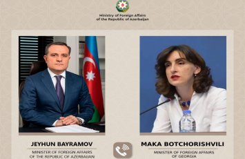 Ceyhun Bayramov gürcüstanlı həmkarı ilə iki ölkə arasında dostluq münasibətlərinin cari vəziyyətini müzakirə edib