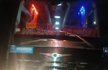 Tovuzda sərnişin avtobusu qəzaya düşüb - FOTOLAR