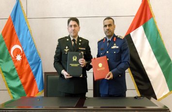 Azərbaycan-BƏƏ Birgə Hərbi Əməkdaşlıq Komitəsinin iclası keçirilib, protokol imzalanıb