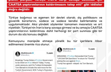 Türkiyə İrana qarşı müharibəyə qoşulmur – Yayılan iddialar əsassızdır