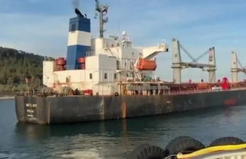 Rusiyadan Misirə gedən yük gəmisi Çanaqqala boğazında saya oturub