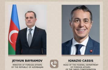 Azərbaycan və İsveçrə XİN rəhbərləri beynəlxalq və regional təhlükəsizlik məsələlərini müzakirə ediblər