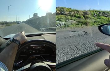 Bakıda 1,5 kilometrlik yolda 25 çala yarandı - VİDEO