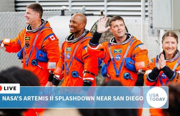 Ay orbitindən geri dönən ABŞ astronavtları uğurla eniş etdi...-FOTO+VİDEO