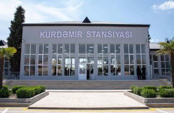 В Азербайджане введена в эксплуатацию железнодорожная станция Кюрдамир-ФОТО