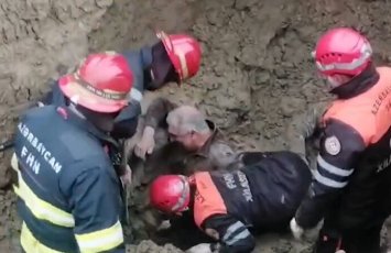 В Гобустане во время земляных работ произошел обвал грунта: есть погибший и пострадавший-ВИДЕО