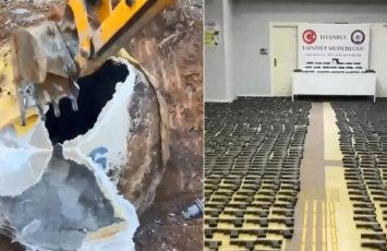 İstanbulda şübhə doğuran yeraltı su anbarı: Polis 3 mindən çox silah hissəsini ələ keçirdi