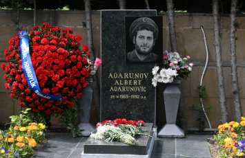 Milli Qəhrəman Albert Aqarunovun xatirəsi yad edilib - FOTO