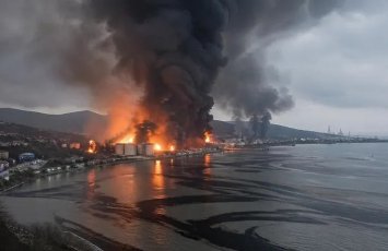 Ukraynanın vurduğu bu Rusiya zavodundan tüstü 400 km-dək yayıldı...-FOTOLAR