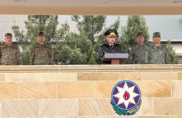 Hərbi prokuror Müdafiə Nazirliyinin artilleriya hərbi hissəsində tədbir keçirdi - FOTO