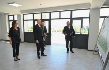 Prezident və birinci xanım Cəbrayılın Şükürbəyli kəndinin açılışında iştirak ediblər - YENİLƏNİB - FOTO
