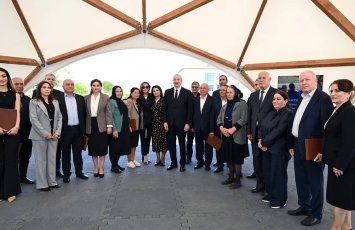 Президент Ильхам Алиев и первая леди Мехрибан Алиева совершили поездку в Джебраильский район-ФОТО