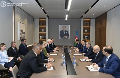 Ceyhun Bayramov ABŞ Ticarət Missiyasının nümayəndələrini qəbul etdi - FOTO