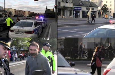 Bakıda piyadalar üçün dərs: Polis ölüm anlarını göstərdi - VİDEO