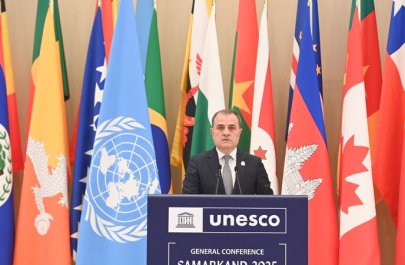 Ceyhun Bayramov Səmərqənddə UNESCO sessiyasında çıxış etdi - FOTO