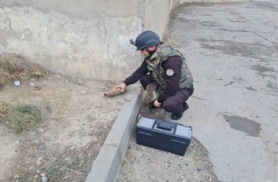 Sumqayıtda top mərmisi tapıldı - VİDEO