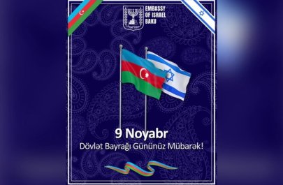 İsrail səfirliyi: Azərbaycan bayrağı daima qürur, güc və birlik rəmzi kimi dalğalansın