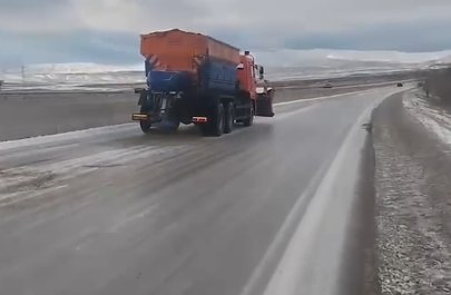 Bakı-Şamaxı yolunda avtomobillərin hərəkəti məhdudlaşdırıldı - VİDEO