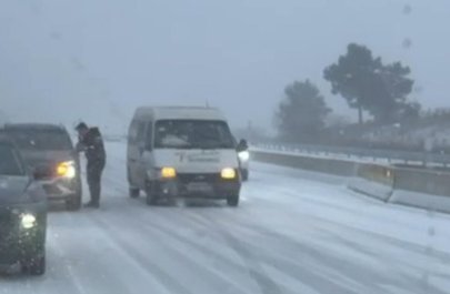 Bakı-Şamaxı yolunda hərəkət çətinləşdi - VİDEO