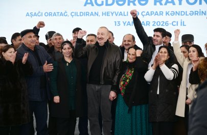 Ильхам Алиев поделился публикацией о встрече с жителями Агдере