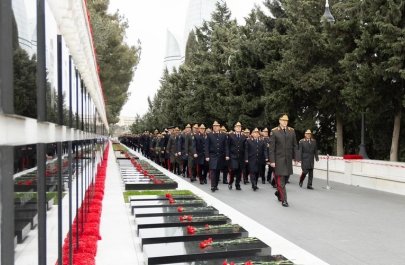 Личный состав МВД почтил память шехидов 20 января-ВИДЕО