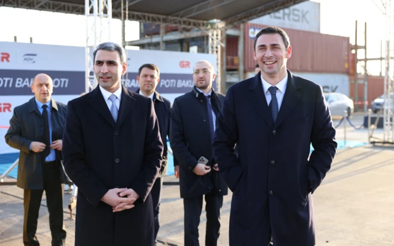 Poti–Bakı ekspres blok-qatarının yola salınması mərasimi keçirildi - FOTO
