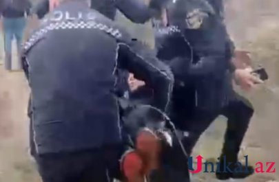 Polis azyaşlını su kanalından çıxardı - VİDEO