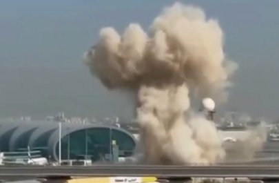 Dubay aeroportu vuruldu: Təyyarələr havada qaldı - VİDEO