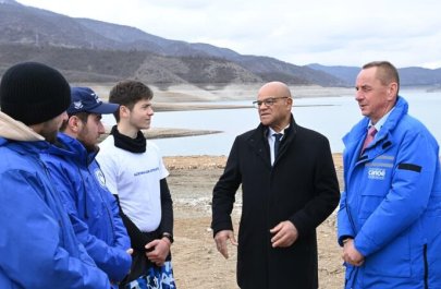 Beynəlxalq kanoe federasiyalarının prezidentləri Sərsəng su anbarına baxış keçiriblər - FOTO