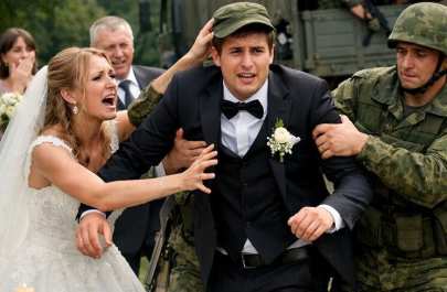 Bəy toyu günü döyüşə aparıldı