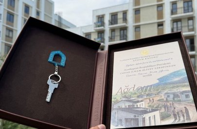 Ağdamda 110 ailəyə mənzillərinin açarları təqdim olundu - FOTO