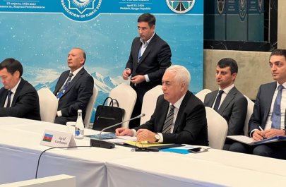 Cavid Qurbanov Bişkekdə Beynəlxalq Nəqliyyat Forumunda iştirak etdi - FOTOLAR