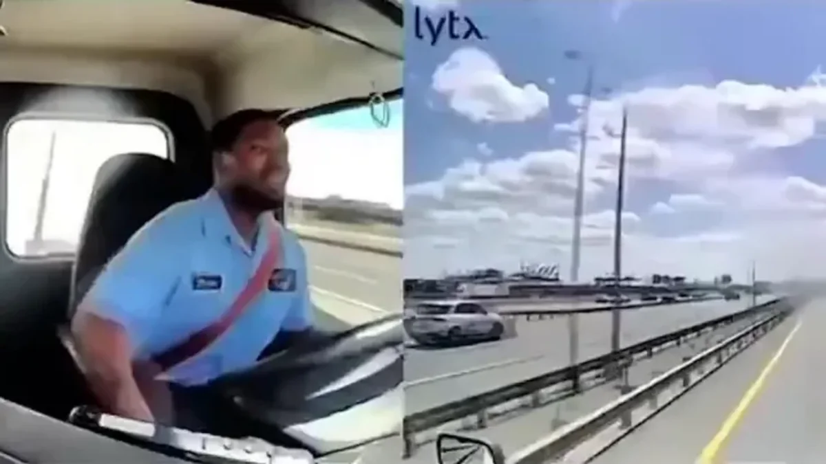 Самолет проехался по крыше грузовика при посадке в США - ВИДЕО
