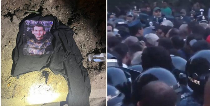 İrəvan polisi “Oğlum minlərlə türkü öldürüb” bağıran ermənini əzişdirdi…-FOTO