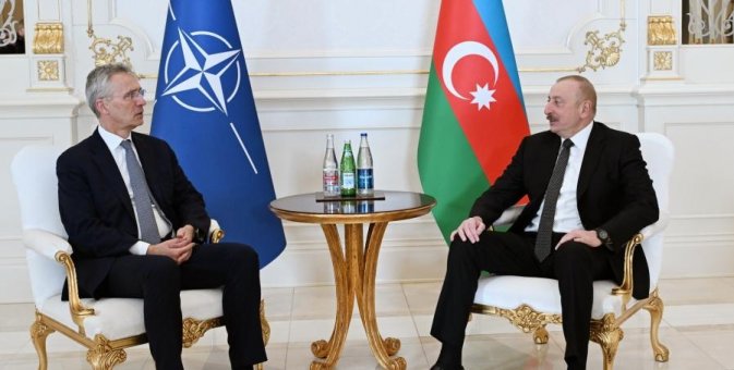 Началась встреча Президента Ильхама Алиева с Генеральным секретарем НАТО один на один - ФОТО